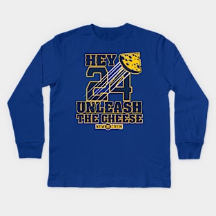 William Contreras...Unleash the Cheese™ Kids Long Sleeve T-Shirt